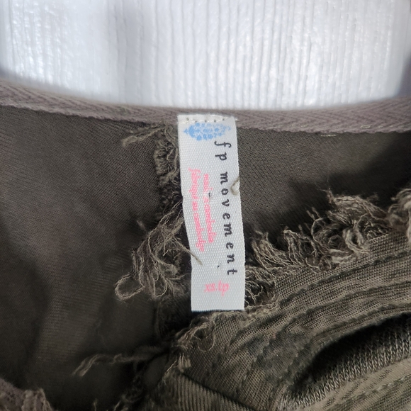 Free People Movement Windy Meadow Sz XS Womens Fringe Sweatshirt Pants Set Green - Picture 6 of 15